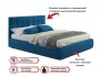 Мягкая кровать Selesta 1400 синяя с матрасом PROMO B COCOS с под фото