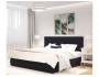 Мягкая кровать "Selesta" 1600 темная с матрасом ГОСТ с фото
