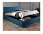 Мягкая кровать Selesta 1600 синяя с матрасом PROMO B COCOS с под распродажа