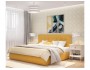 Мягкая кровать "Selesta" 1600 желтая с матрасом PROMO  фото