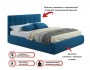 Мягкая кровать "Selesta" 1600 синяя с матрасом АСТРА с фото