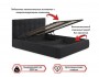 Мягкая кровать Selesta 1800 темная с подъемным механизмом распродажа