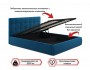 Мягкая кровать Selesta 1800 синяя с матрасом PROMO B COCOS с под распродажа