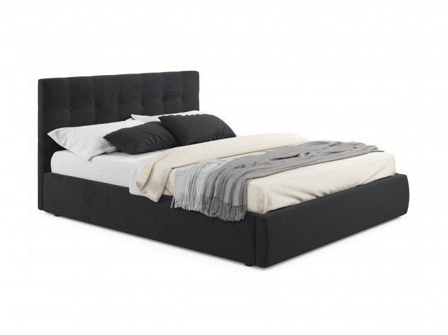 Мягкая кровать Selesta 1800 темная с матрасом PROMO B COCOS с по фото