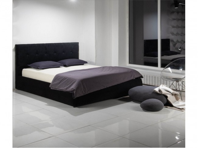 Мягкая кровать "Selesta" 1400 темная с ортопед.основан фото