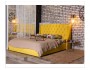 Мягкая кровать "Stefani" 1400 желтая с подъемным механ фото