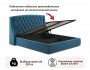 Мягкая кровать Stefani 1600 синяя с подъемным механизмом купить