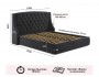 Мягкая кровать "Stefani" 1600 темная с подъемным механ купить