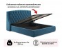 Мягкая кровать "Stefani" 1600 синяя с подъемным механи распродажа