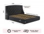 Мягкая кровать Stefani 1600 темная с подъемным механизмом с орт. распродажа