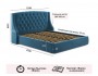 Мягкая кровать Stefani 1800 синяя с подъемным механизмом распродажа