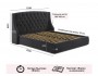 Мягкая кровать Stefani 1800 темная с подъемным механизмом купить