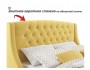 Мягкая кровать "Stefani" 1800 желтая с подъемным механ распродажа