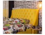 Мягкая кровать Stefani 1800 желтая с подъемным механизмом с орт. от производителя