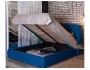 Мягкая кровать "Stefani" 1800 синяя с подъемным механи недорого