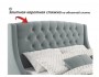 Мягкая кровать Stefani 1800 серая с подъемным механизмом с орт.м фото