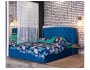 Мягкая кровать "Stefani" 1400 синяя с ортопед. основан от производителя