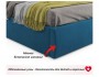 Мягкая кровать Stefani 1400 синяя с ортопед. основанием купить