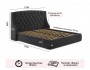 Мягкая кровать Stefani 1400 темная с ортопед. основанием распродажа