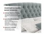 Мягкая кровать Stefani 1600 серая с ортопед. основанием с матрас распродажа