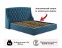 Мягкая кровать Stefani 1600 синяя с ортопед. основанием с матрас распродажа