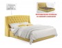 Мягкая кровать "Stefani" 1600 желтая с ортопед. основа купить