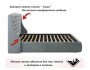 Мягкая кровать Stefani 1600 серая с ортопед. основанием с матрас недорого