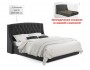 Мягкая кровать "Stefani" 1600 темная с ортопед. основа распродажа
