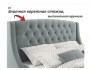Мягкая кровать Stefani 1800 серая с ортопед. основанием недорого