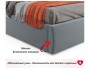 Мягкая кровать Stefani 1800 серая с ортопед. основанием распродажа
