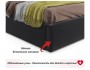 Мягкая кровать Stefani 1800 темная с ортопед. основанием с матра купить