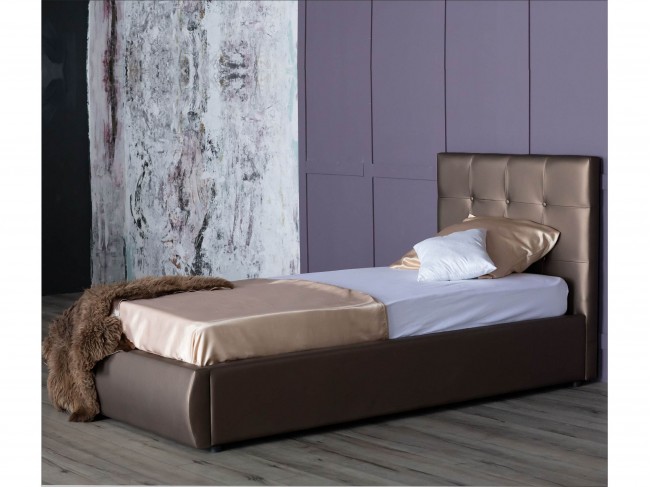 Мягкая кровать Селеста 900 мокко с подъемным механизмом фото