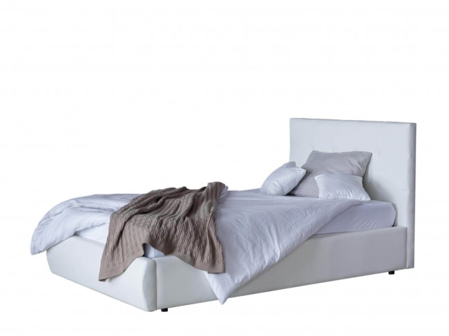 Мягкая кровать Селеста 1200 белая с подъем.механизмом фото