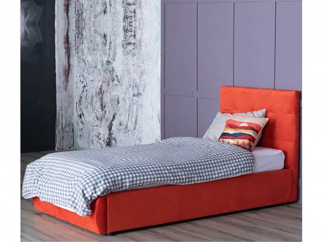 Мягкая кровать Selesta 900 оранж с подъемным механизмом фото