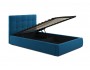 Мягкая кровать Selesta 1200 синяя с подъем.механизмом с матрасом недорого
