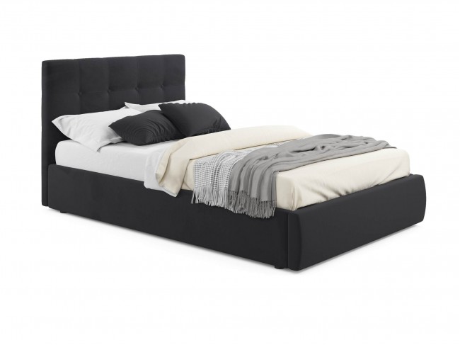 Мягкая кровать Selesta 1200 темная с подъем.механизмом с матрасо фото