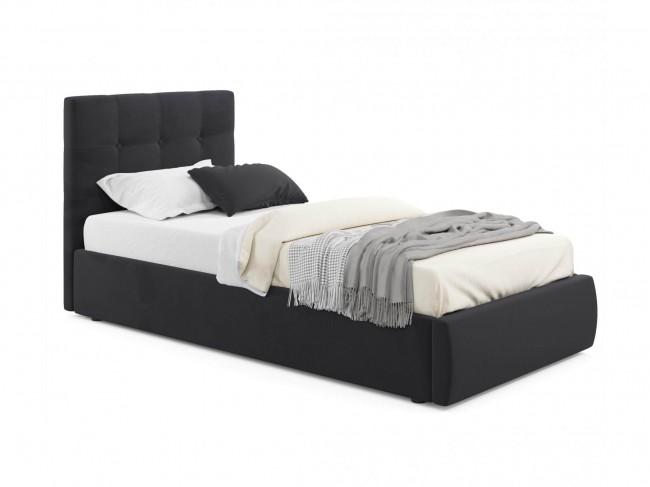 Мягкая кровать Selesta 900 темная с ортопед.основанием с матрасо фото