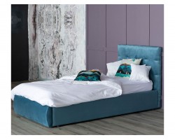 Кровать Мягкая Selesta 900 синяя подъемным механизмом матрас