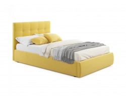 Кровать Мягкая Selesta 1200 желтая с ортопед.основанием матрас