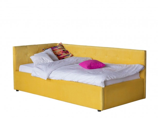 Односпальная кровать-тахтаBonna 900 желтая с подъемным механизмо фото