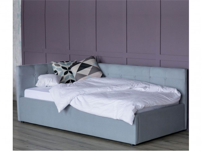 Односпальная кровать-тахта Bonna 900 серая с подъемным механизмо фото