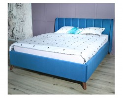 Кровать Мягкая Betsi 1600 синяя подъемным механизмом
