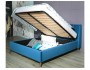 Мягкая кровать Betsi 1600 синяя с подъемным механизмом недорого