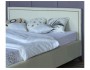 Мягкая кровать Melani 1600 беж c ортопедическим основанием и мат фото