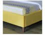 Мягкая кровать Monika 1600 желтая c ортопедическим основанием и недорого