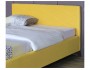 Мягкая кровать Monika 1600 желтая c ортопедическим основанием и распродажа