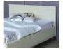 Мягкая кровать Monika 1600 беж c ортопедическим основанием и мат купить