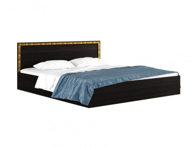 Большая двуспальная кровать "Виктория-Б" 2 метра венге фото