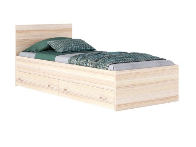 Кровать односпальная "Виктория" 900 с ящиками дуб/дуб фото