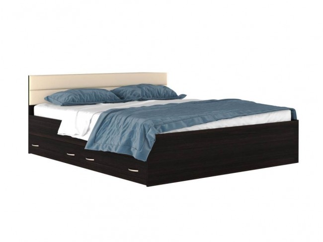Двуспальная кровать "Виктория-МБ" 1800*200 с мягким фото